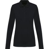 Kariban - Premium Supima® - Damespolo - Black - Lange Mouwen