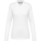 Kariban - Premium Supima® - Damespolo - White - Lange Mouwen