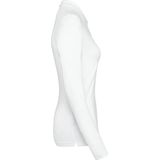 Kariban - Premium Supima® - Damespolo - White - Lange Mouwen