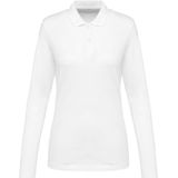 Kariban - Premium Supima® - Damespolo - White - Lange Mouwen