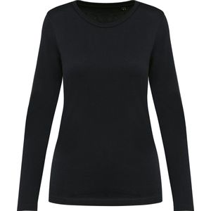 Kariban - Premium Supima® - Dames-T-shirt - Zwart - Lange Mouwen