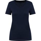 T-shirt - Wit - 100% Katoen - V-hals - Rechte Snit