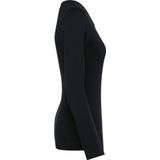 Kariban - Premium Supima® - Dames-T-shirt - V-hals - Lange Mouwen - Zwart