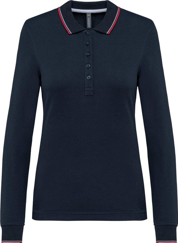 Kariban - K281 - Dames Polo - Navy - Lange Mouwen