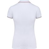Kariban - Damespolo K251 - Korte Mouwen - Wit - Rood - Groen