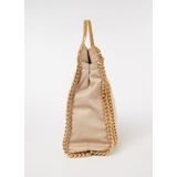 Stella McCartney, Fold Over Mini Handtas Beige, Dames, Maat:ONE Size