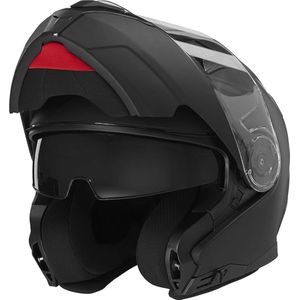 Nox Systeemhelm met Zonnevizier | Scooterhelm & Motorhelm & Brommerhelm | ECE 22.06 goedgekeurd | Lichtgewicht 1650 gram | Inclusief Opbergzak | Mat Zwart - L