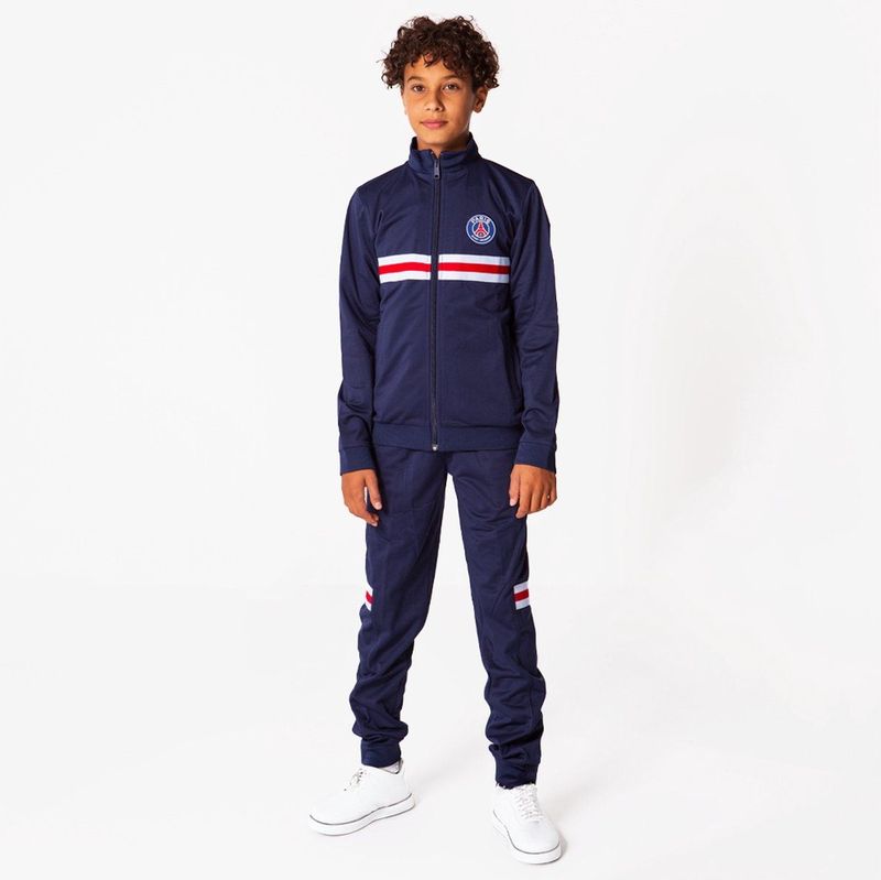 Paris Saint-Germain - Trainingspak Kids 23/24 - Voetbaltrainingspak - Donkerblauw - 100% Polyester