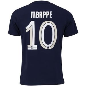 Kylian Mbappé - Stripe T-shirt - Donkerblauw - Kids