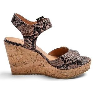 CHATTAWAK Dames 9JAKARTASERPENT38 sandalen met hak, slang, 38 EU, Slang, 38 EU