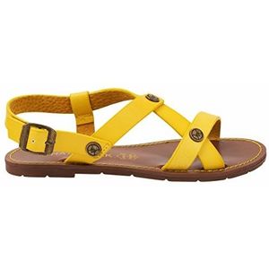 CHATTAWAK Dames 11NOAMJAUNE39 platte sandalen, geel, 39 EU, geel, 39 EU, Geel.