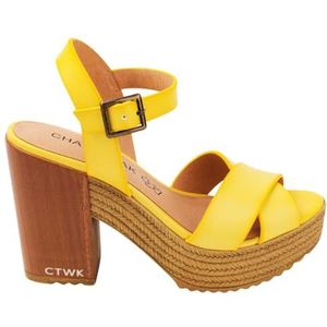 CHATTAWAK Dames 11HortenseJAUNE39 schoenen met hak, geel, 39 EU, Geel, 39 EU