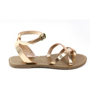 Platte sandalen Perla CHATTAWAK. Synthetisch materiaal. Maten 39. Kastanje kleur