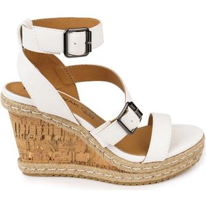 Sandalen met sleehak Grog CHATTAWAK. Polyurethaan materiaal. Maten 37. Wit kleur