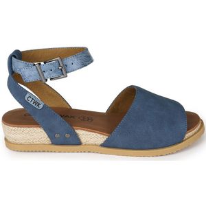 Sandalen met sleehak Louisa CHATTAWAK. Polyurethaan materiaal. Maten 37. Blauw kleur