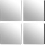 Tendance - Plak Spiegel Tegels - Glas - 20 x 20 cm - Vierkant - Zelfklevend - 4 Stuks