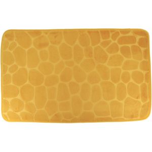 Tendance Badmat mat Pebble - microfiber - Memory Foam - okergeel - 50 x 80 cm - antislip - Badmatjes