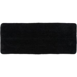 Tendance Badmat Aquarius - microfiber - hoogpolig - extra lang - zwart - 50 x 120 cm - antislip