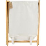 Wasmand - Wit - Bamboe - Inklapbaar - Compact
