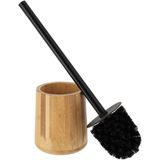 Tendance - WC/Toiletborstel - Bamboe Hout - Zwart - 37 x 11 cm