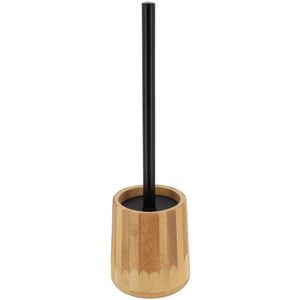 Tendance - WC/Toiletborstel - Bamboe Hout - Zwart - 37 x 11 cm