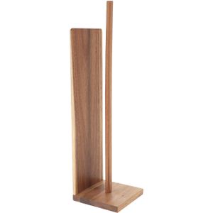 Tendance Wc/toiletrolhouder reservoir - donkerbruin - acacia hout - 48 cm