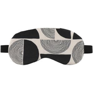 Tendance - Slaapmasker Fluweel - Zwart/Wit - Oogmasker - Voor Onderweg en Thuis