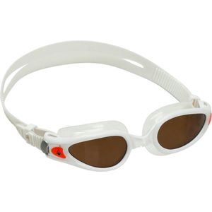 Aquasphere Kaiman EXO - Zwembril - Volwassenen - Brown Polarized Lens - Wit/Oranje