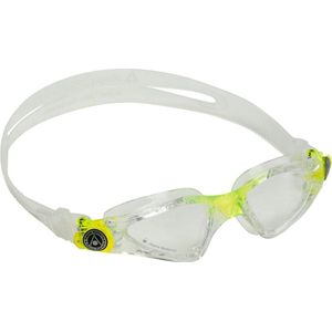 Aquasphere Kayenne Junior zwembril, transparant en heldergroen/helder lens, leeftijd 6+
