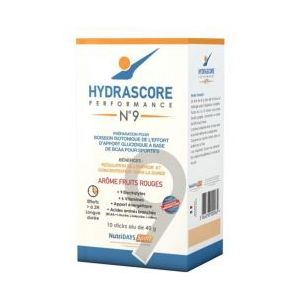 hydrascore n  9 rode vruchten isotone drink 10 x 40g