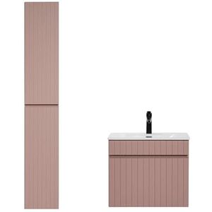 COMAD Meubelset voor inbouw wastafel + zuil - 60 cm - emblematisch roze
