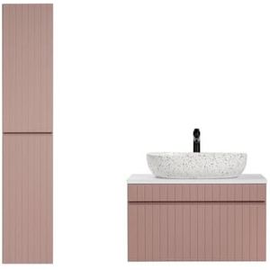 COMAD Set wastafel om neer te zetten + zuil – 80 cm – emblematisch roze
