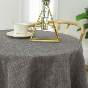Rond Tafelkleed Uni Antraciet 160cm - Tafellaken Polyester - Vocht- en vuilafstotend
