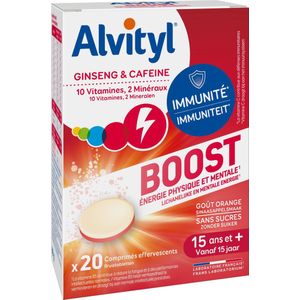 Alvityl Boost Bruistabletten - 20 Tabletten - Voor Fysieke en Mentale Energie - Ginseng & Caffeïne - Voor 20 dagen