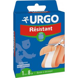 Urgo - Duurzame snijband – stoffen band – anti-aanbak-kompres – 1 m x 8 cm