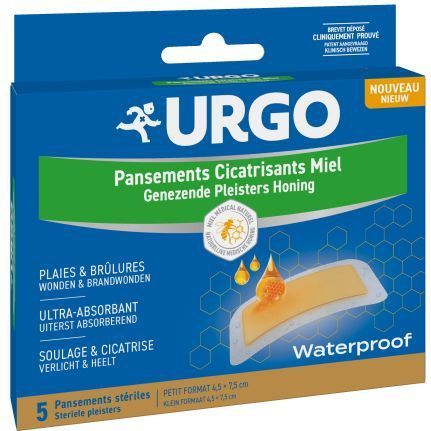 Pleisters - Hydro-miel - Ultra-absorberend - Waterproof - Medische Honing - 5 Stuks