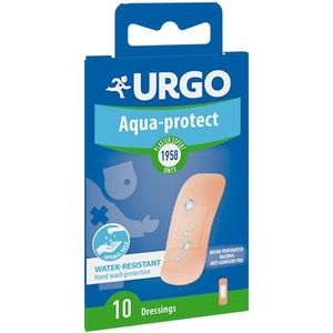 Urgo - Aqua Protect pleister - wasbare en waterbestendige afzonderlijke pleister ter bescherming van bovenste wonden - 1 maat - 10 verbanden