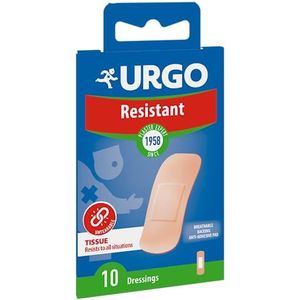 Urgo - Resistente pleister - afzonderlijke pleisters ter bescherming van de bovenste wonden - 1 maat - 10 verbanden