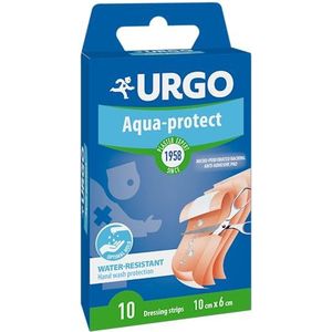 Urgo - Aqua Protect pleister - wasbare en waterbestendige pleister voor het snijden ter bescherming van wonden - 10 verbanden 10 cm x 6 cm