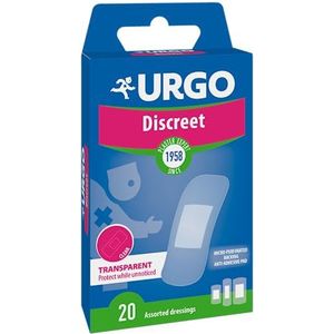 Urgo - Discrete pleisters - transparante afzonderlijke pleisters ter bescherming van bovenste wonden - 3 maten - 20 verbanden