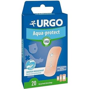 Urgo - Aqua Protect pleister - wasbare en waterbestendige afzonderlijke verbanden ter bescherming van bovenste wonden - 3 maten - 20 verbanden