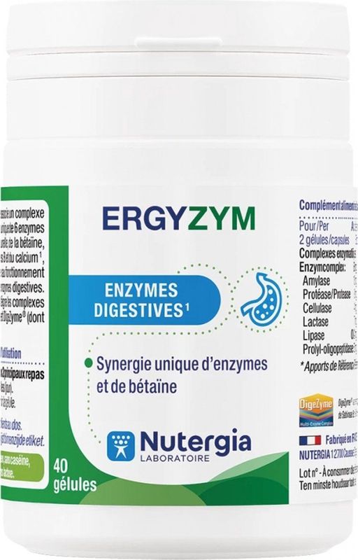 ERGYZYM - Enzymencomplex - Plantaardige Capsules - 60 Stuks