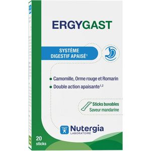 Nutergia - Ergygast - Voedingssupplement - Mandarijnsmaak - 20 Sticks