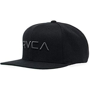 RVCA Snapback Kepercap voor heren, Zwart/Houtskool