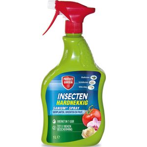 Protect Garden Sanium Spray - 1L - Insecten Bestrijdingsmiddel - Voor Sierplanten, Groenten en Fruit - Insectenspray - Tegen o.a. Bladluis en Wolluis - Werkt in 1 uur - Tot 8 Weken Bescherming