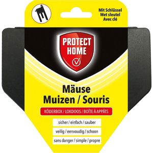 Protect Home Zwarte muizen lokdoos met sleutel