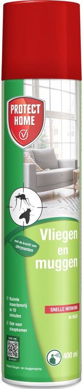 Protect Home - Vliegen- en Muggenspray - 400 ml - Natuurlijke Actieve Stof