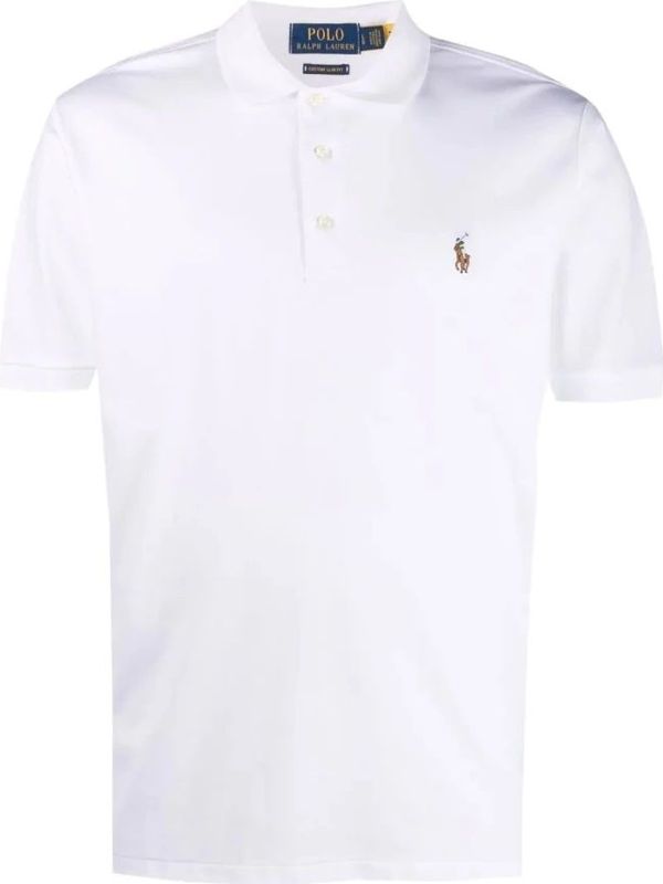 Polo Ralph Lauren - Custom Slim Fit - Poloshirt - Wit - 100% Katoen