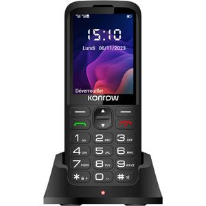 Konrow Senior 280 Volgende 4G (2.80"), Sleutel mobiele telefoon, Zwart