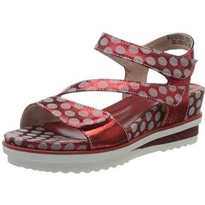 Laura Vita Dicezeo 032 Plateausandalen voor dames, Rode rouge, 42 EU